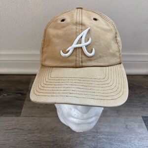 Carhartt x ’47 Brand Atlanta Braves Hat Tan Canvas Baseball Cap Adjustable OSFA
